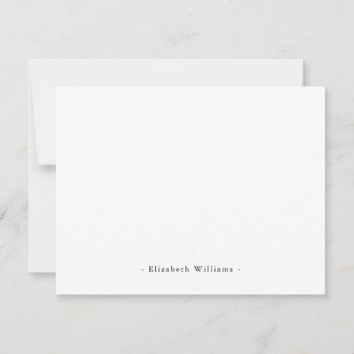 Classic Minimalist Typography Note Card
