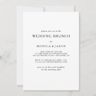 Classic Minimalist Wedding Brunch Invitation
