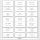 Classic Minimalist Wedding Guest Address Labels<br><div class="desc">These classic minimalist wedding guest address labels are great for a simple and elegant wedding. The black and white vintage typography gives it a classy formal touch. Keep it as is,  or choose to personalize it with artwork or graphics of your choice.</div>