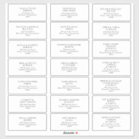 Classic Minimalist Wedding Guest Address Labels