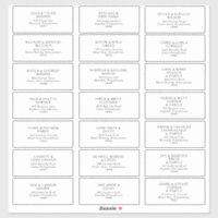 Classic Minimalist Wedding Guest Address Labels