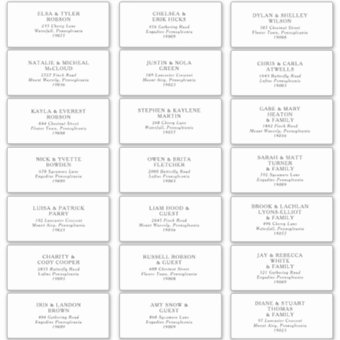 Classic Minimalist Wedding Guest Address Labels | Zazzle