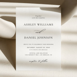 Classic Minimalist Wedding Invitation