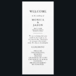 Classic Minimalist Wedding Program<br><div class="desc">This classic minimalist wedding program is great for a simple and elegant wedding. The black and white vintage typography gives it a classy formal touch. Keep it as is,  or choose to personalize it with artwork or graphics of your choice.</div>