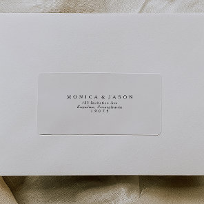 Classic Minimalist Wedding RSVP Address Labels