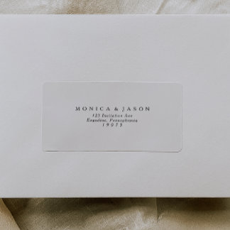 Classic Minimalist Wedding RSVP Address Labels