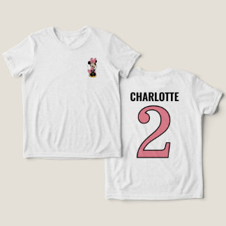 Classic Minnie Birthday Name and Age Tri-Blend Shirt