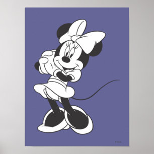 Classic Minnie   Black and White Poster