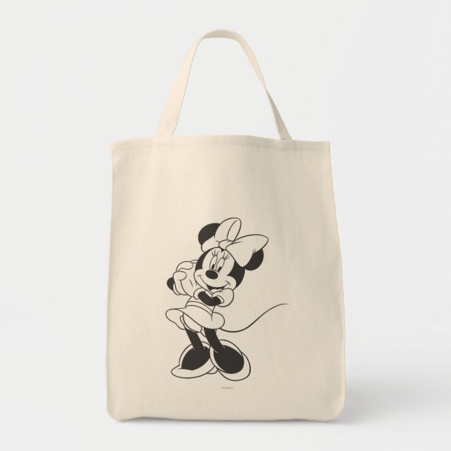 Classic Minnie | Black and White Tote Bag (Front)