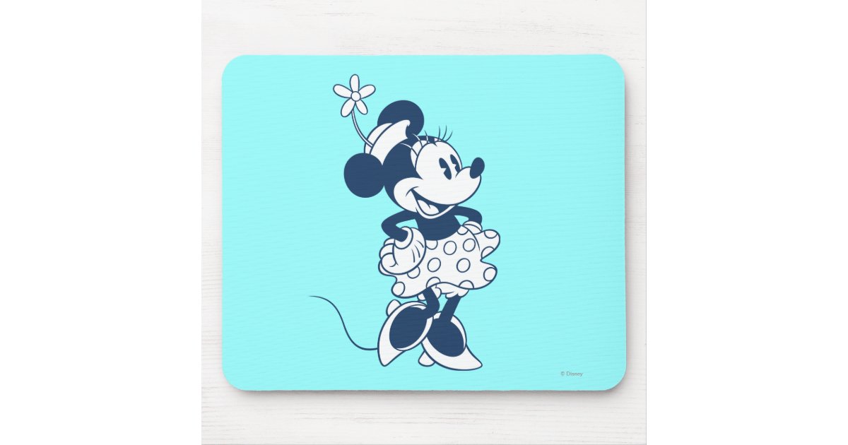 Classic Minnie | Blue Hue Mouse Pad | Zazzle