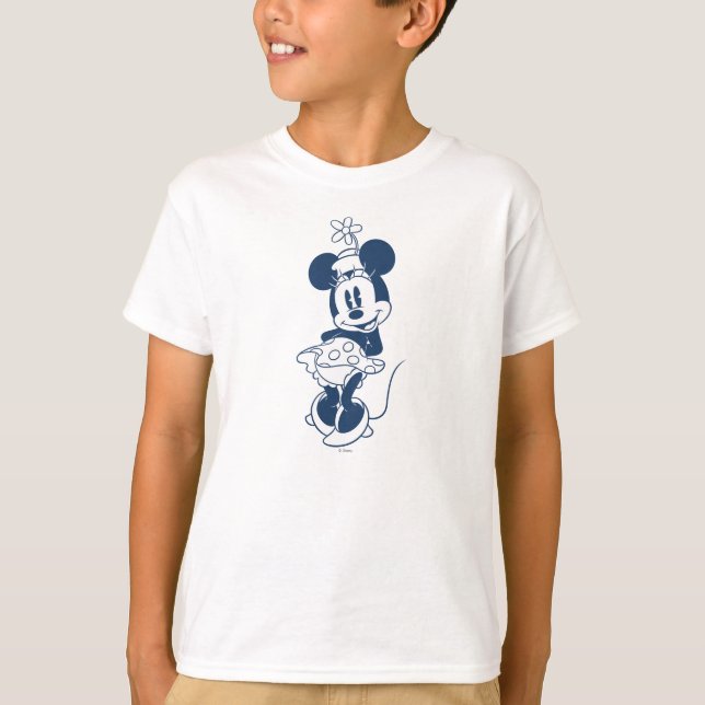 Classic Minnie | Blue Hue with Flower T-Shirt (Front)