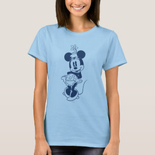 Classic Minnie Blue Hue with Flower T-Shirt
