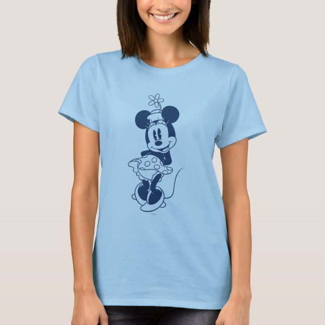 Classic Minnie | Blue Hue with Flower T-Shirt (Front)