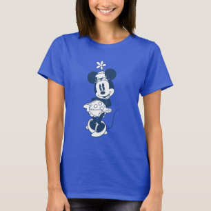 Classic Minnie Blue Hue with Flower T-Shirt