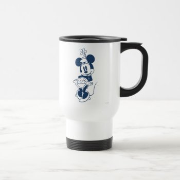 Classic Minnie | Blue Hue With Flower Travel Mug by MickeyAndFriends at Zazzle