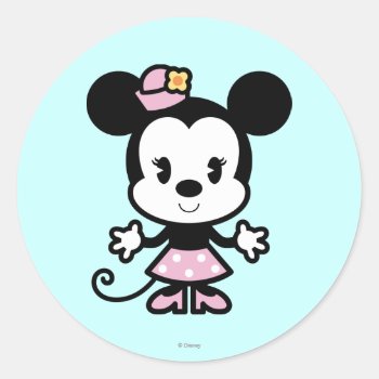Classic Minnie | Cartoon Classic Round Sticker by MickeyAndFriends at Zazzle