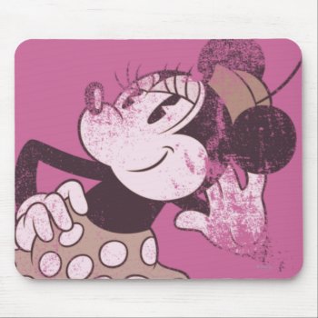 Classic Minnie | Distressed Mouse Pad by MickeyAndFriends at Zazzle
