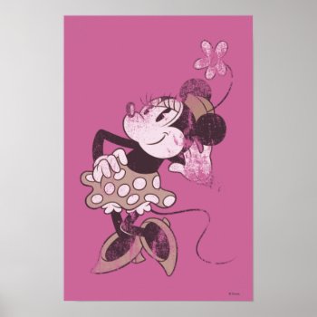 Classic Minnie | Distressed Poster by MickeyAndFriends at Zazzle