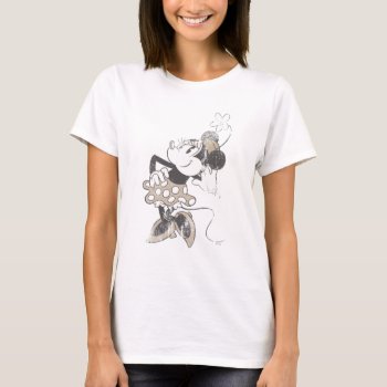 Classic Minnie | Distressed T-shirt by MickeyAndFriends at Zazzle