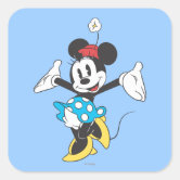 Vintage Mickey Classic Round Sticker, Zazzle