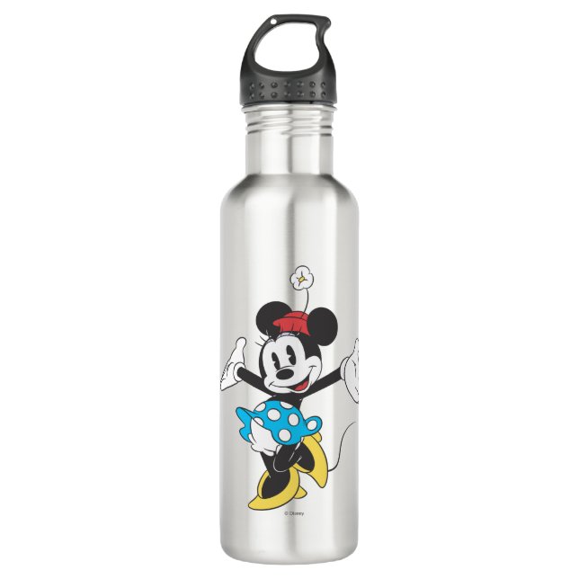Classic Minnie | Excited Stainless Steel Water Bottle (Front)