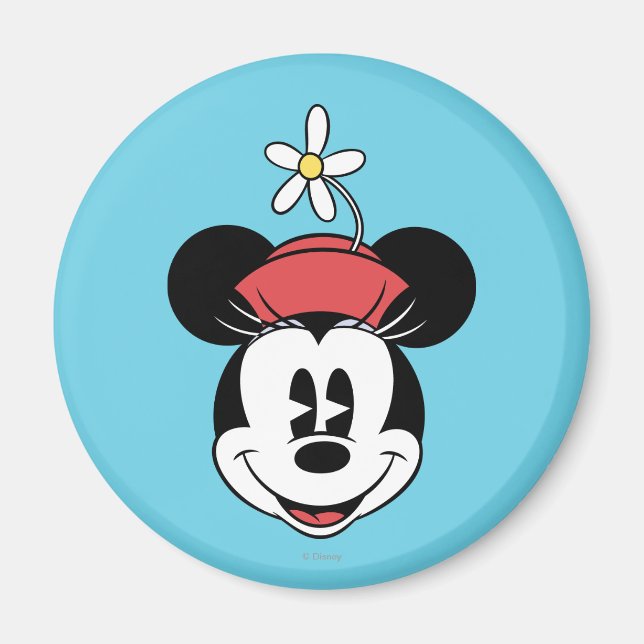 Classic Minnie | Flower Face Magnet (Front)