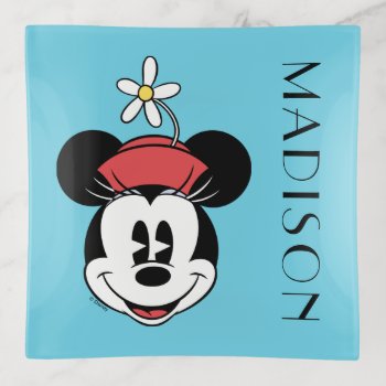 Classic Minnie | Flower Face Trinket Tray by MickeyAndFriends at Zazzle