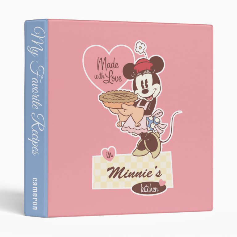 Classic Minnie | Kitchen Recipe 3 Ring Binder