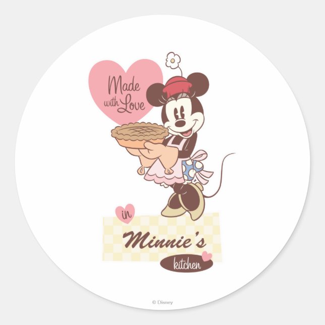 Classic Minnie | Kitchen Round Sticker (Front)