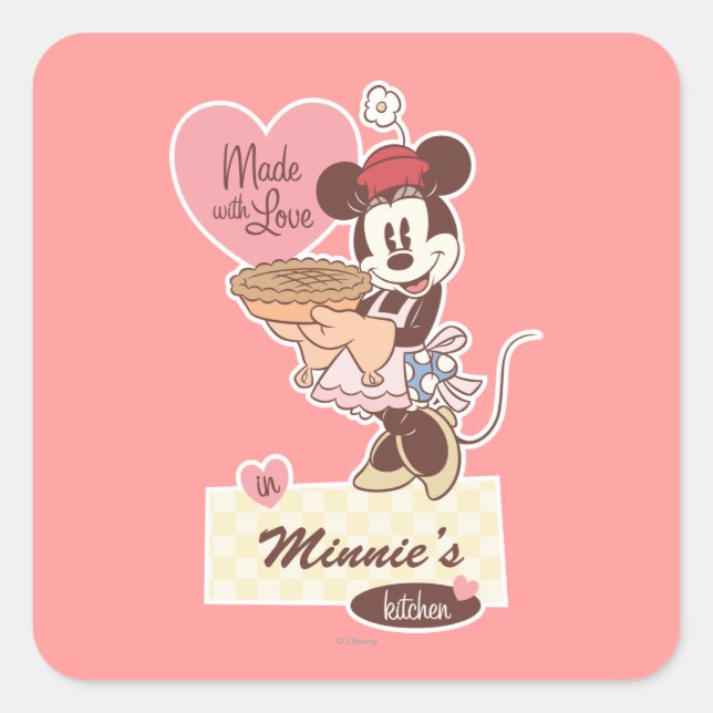 Classic Minnie | Kitchen Square Sticker (Front)