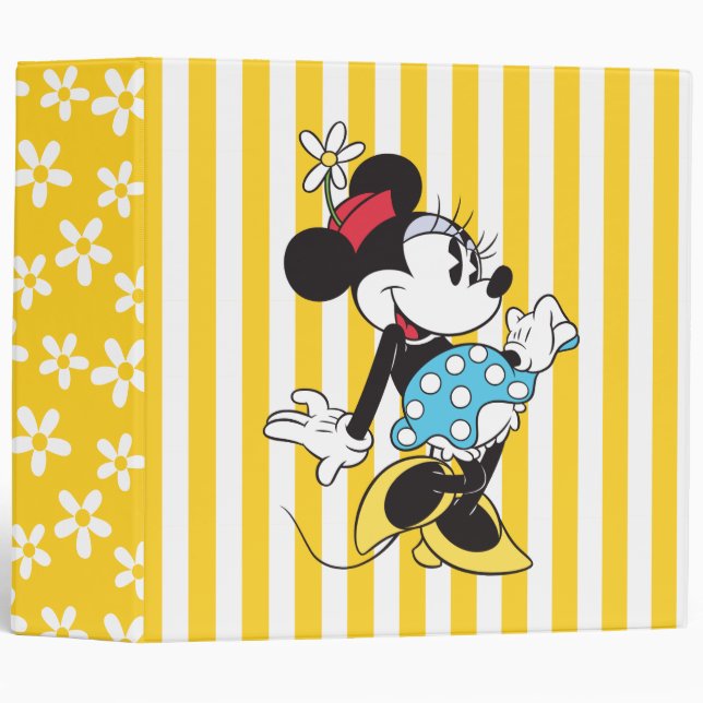 Classic Minnie Mouse 3 Ring Binder (Front/Spine)