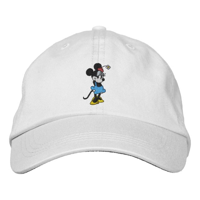Classic Minnie Mouse Embroidered Baseball Cap (Front)