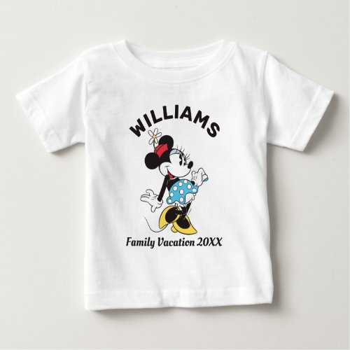 Classic Minnie Mouse  Family Vacation Baby T_Shirt