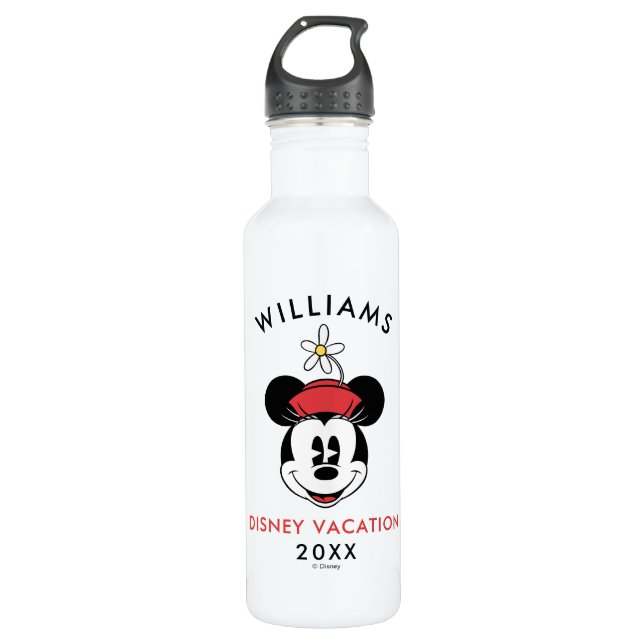 Classic Minnie Mouse | Family Vacation & Year Stainless Steel Water Bottle (Front)