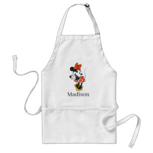 Classic Minnie Mouse Hands Clasped Pose Adult Apron