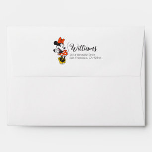 Classic Minnie Mouse Hands Clasped Pose Envelope