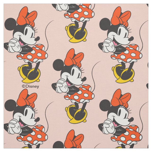 Classic Minnie Mouse Hands Clasped Pose Fabric (Swatch)