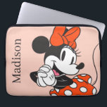 Classic Minnie Mouse Hands Clasped Pose Laptop Sleeve<br><div class="desc">Timeless, playful, and full of Disney charm, this classic Minnie Mouse artwork showcases her iconic polka dot skirt, signature bow, and cheerful pose that fans know and love. With bold colors and a clean, character-forward design, this artwork captures Minnie’s joyful personality and everlasting style. Perfect for customizable Zazzle products like...</div>