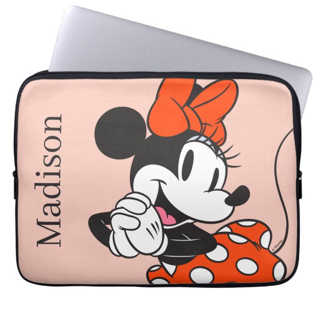 Classic Minnie Mouse Hands Clasped Pose Laptop Sleeve (Front)