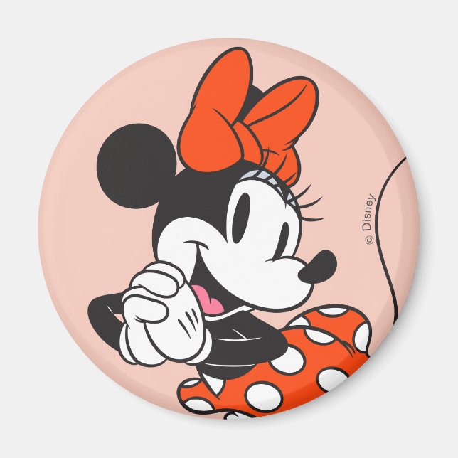 Classic Minnie Mouse Hands Clasped Pose Magnet (Front)
