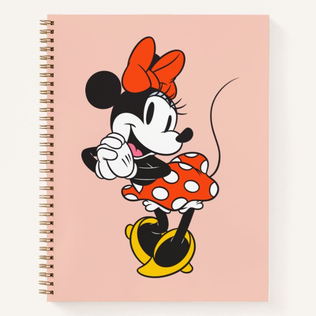 Classic Minnie Mouse Hands Clasped Pose Notebook (Front)