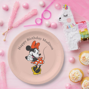 Classic Minnie Mouse Hands Clasped Pose Paper Plates