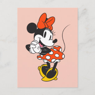 Classic Minnie Mouse Hands Clasped Pose Postcard