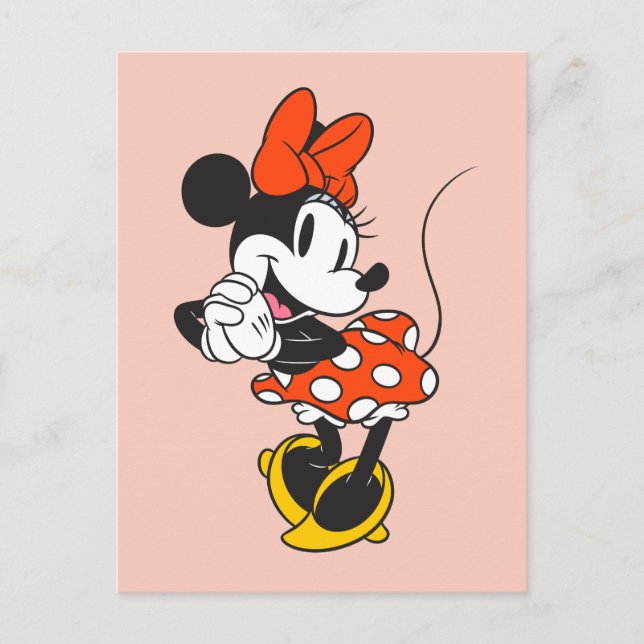 Classic Minnie Mouse Hands Clasped Pose Postcard (Front)