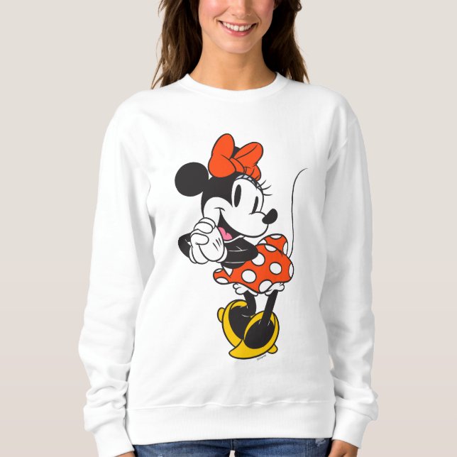 Classic Minnie Mouse Hands Clasped Pose Sweatshirt (Front)