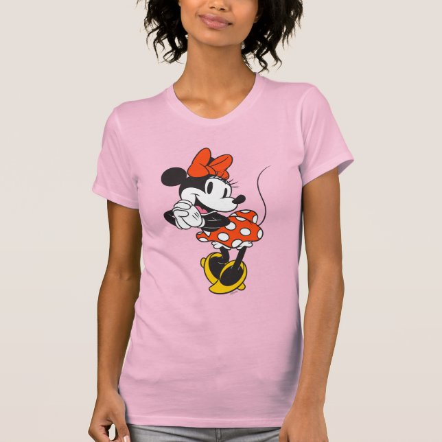 Classic Minnie Mouse Hands Clasped Pose T-Shirt (Front)