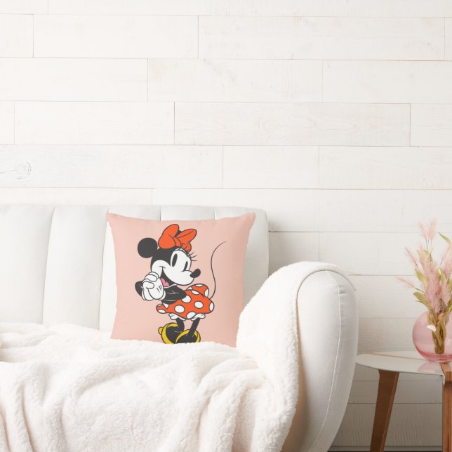 Classic Minnie Mouse Hands Clasped Pose Throw Pillow (Couch)