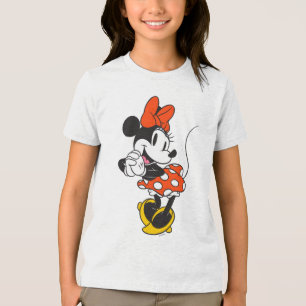 Classic Minnie Mouse Hands Clasped Pose Tri-Blend Shirt
