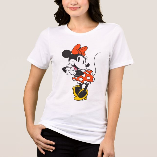 Classic Minnie Mouse Hands Clasped Pose Tri-Blend Shirt (Front)