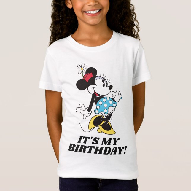 Classic Minnie Mouse | It's My Birthday T-Shirt (Front)